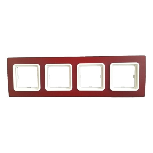 Rama Barva pentru 4 aparate, rubin, Hager cod 29000416